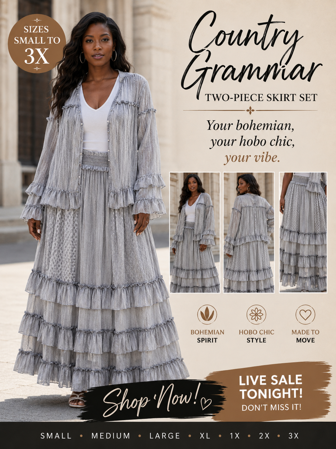 Country Grammar 2pc Skirt Set