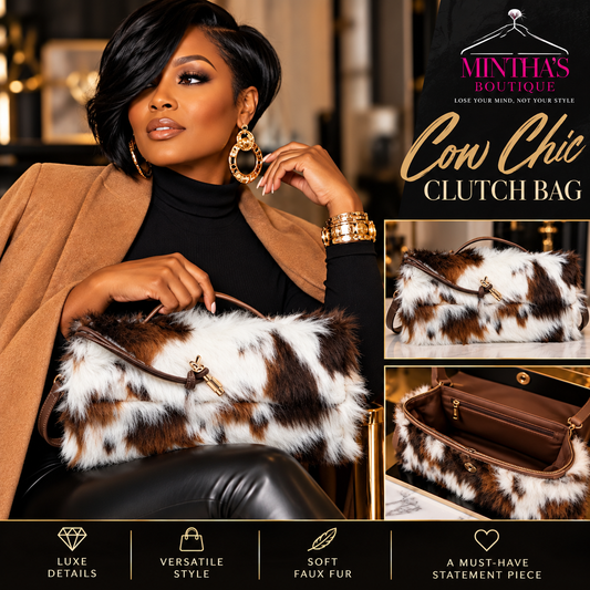 Cow Chic Clutch Bag