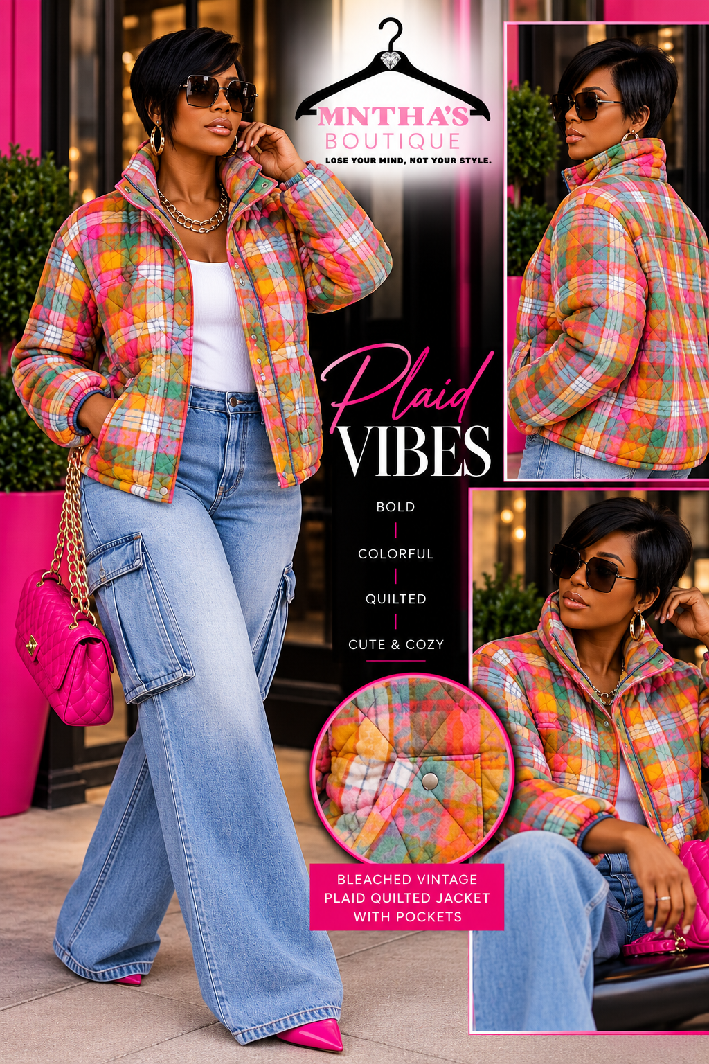 Plaid Vibes Quilted Jacket ~ PRE-ORDER 11/5