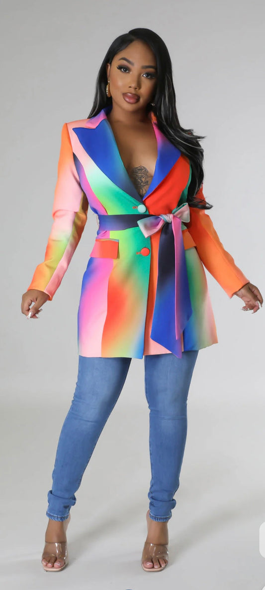 Made You Look Multi Color  Blazer