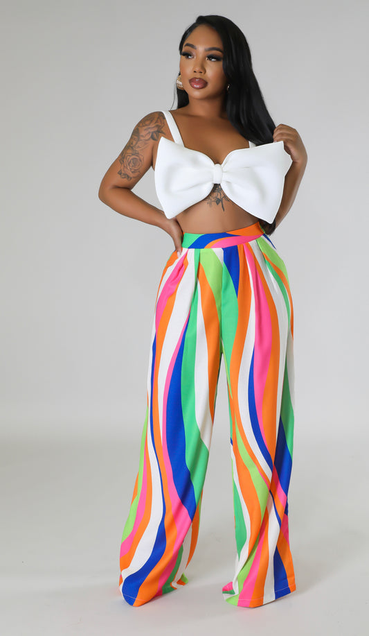 SUNSET WOVEN PALAZZO PANTS