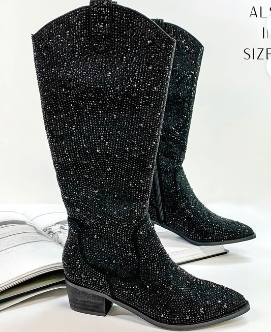 Very G | Kady High Rhinestone Cowboy Boots