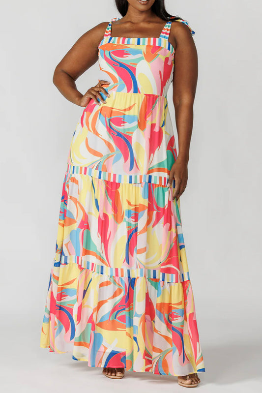 Swirl of Colors Maxi Dress