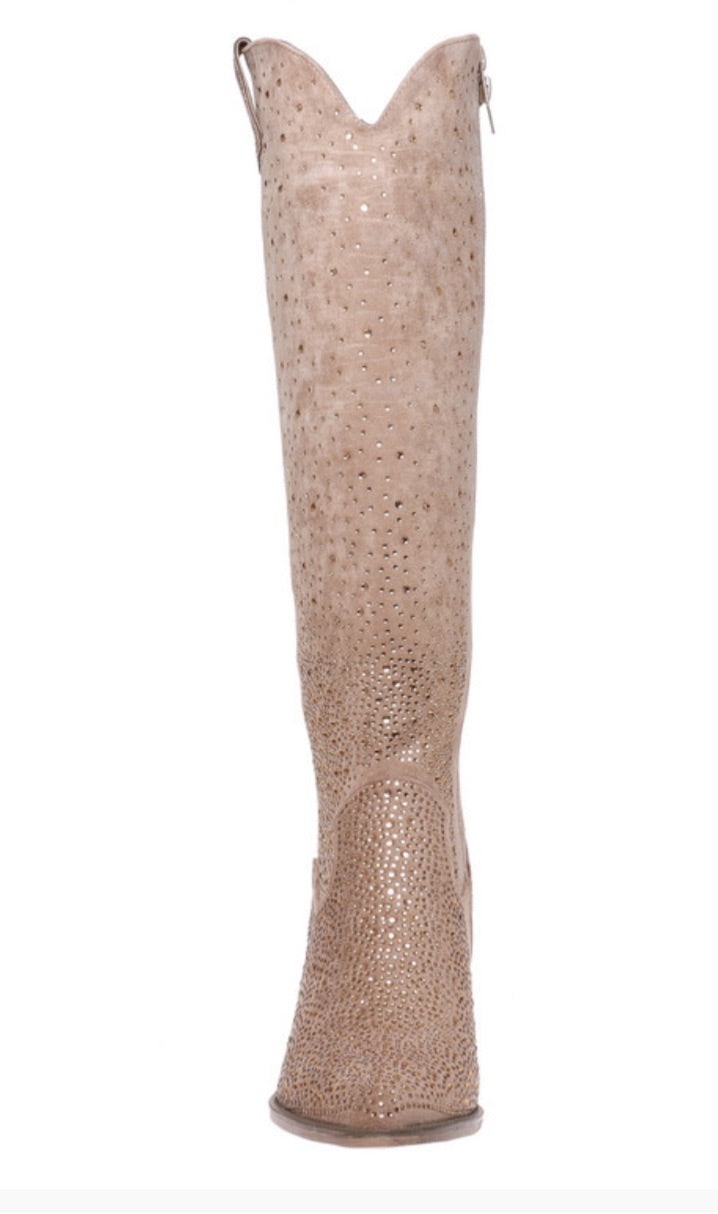 Taupe_NASH BASH Tall Western Rhinestone Boot