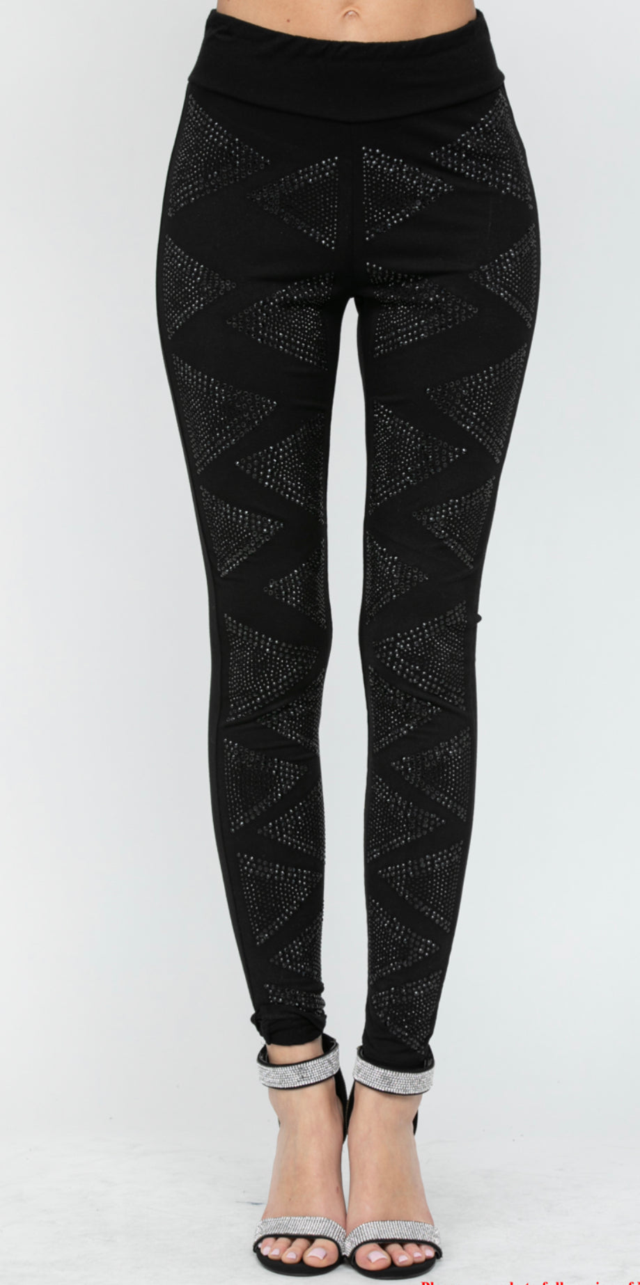 Black on Black Rhinestone Glitzy Leggings