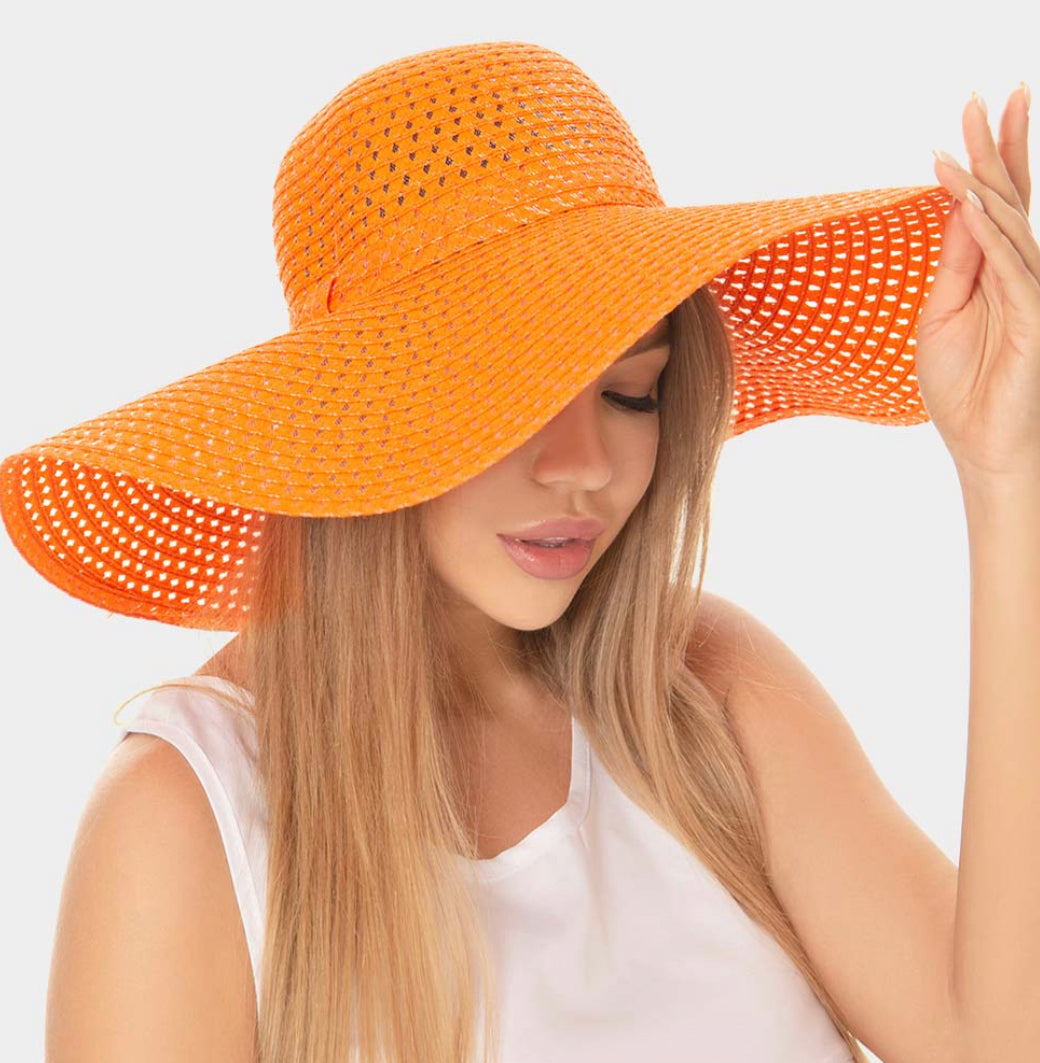 Cut Out Straw Sun Hat