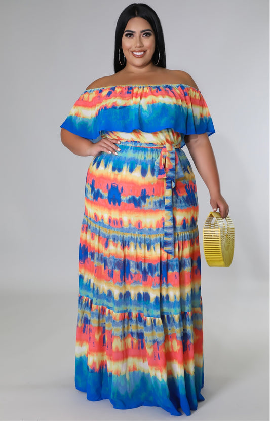 Hawaiian Night Maxi Dress