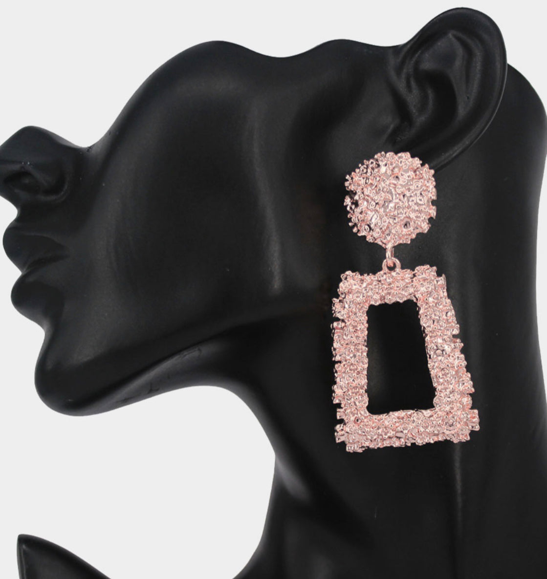 Gold Metal Knocker Earrings Clip On